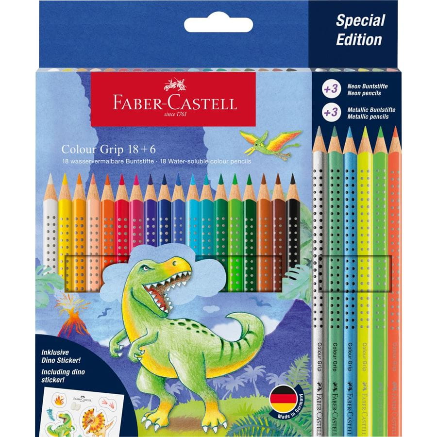 Faber-Castell - Colour Grip CP dinosaur 24x