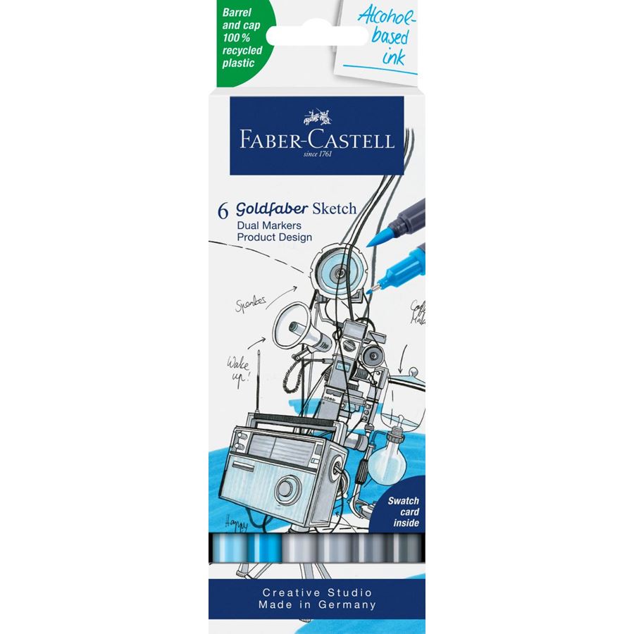 Faber-Castell - Gofa Sketch Marker, 6ct set, Product design
