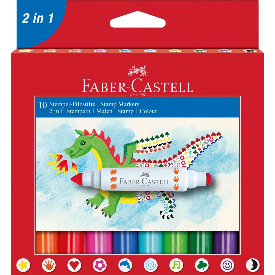 Faber-Castell - Stamp markers cardboad box of 10