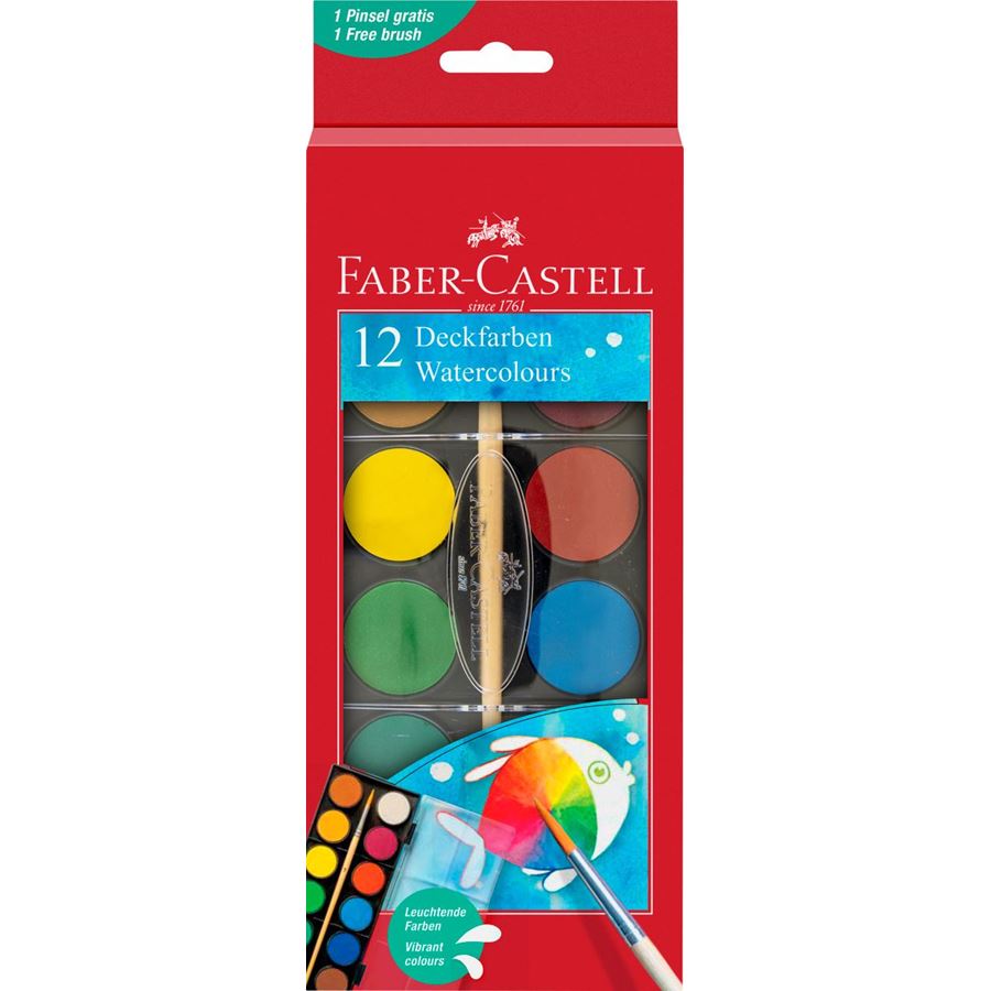 Faber-Castell - Watercolour paint box 12 colours large