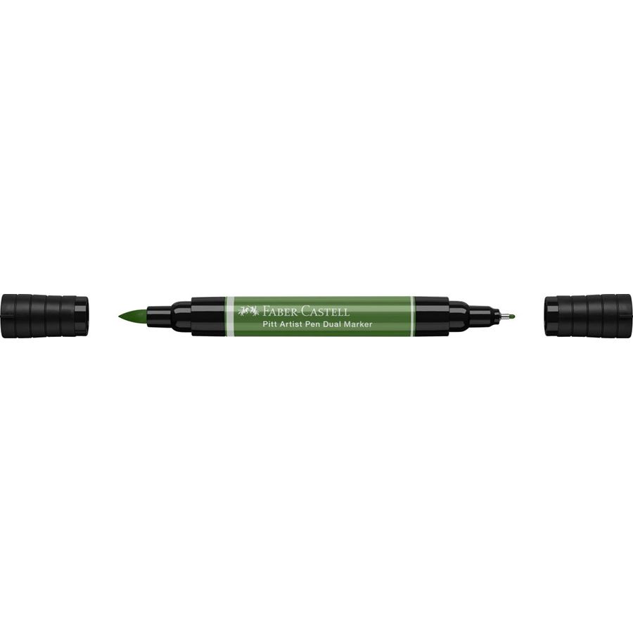 Faber-Castell - Pitt Artist Pen Dual Marker India ink, chrom. green opaque
