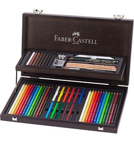 Faber-Castell - Art & Graphic Compendium, wooden case, 53 pieces