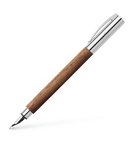 Faber-Castell - Ambition walnut wood fountain pen, F, brown