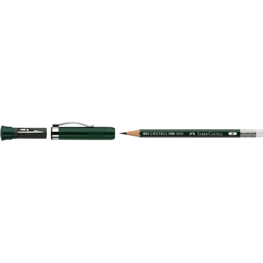Faber-Castell - Perfect Pencil Castell 9000 graphite pencil, B, gift set