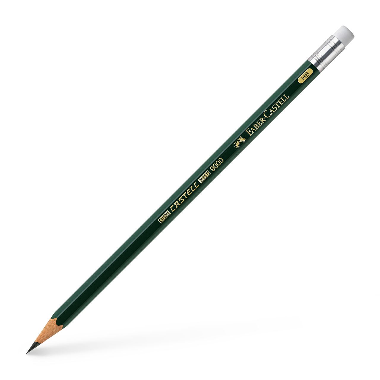 Faber-Castell - Castell 9000 graphite pencil with eraser, HB