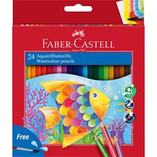 Faber-Castell - Classic Colour watercolour pencils, cardboard wallet of 24