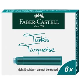 Faber-Castell - Ink cartridges, standard, 6x turquoise