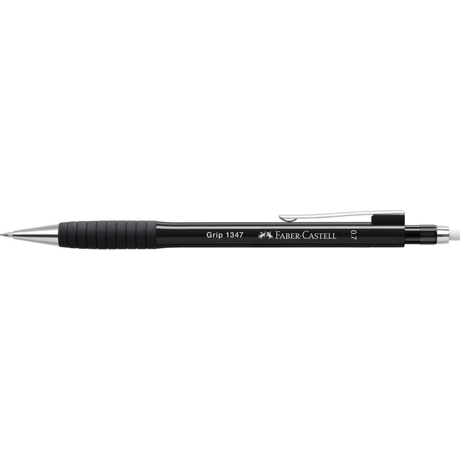 Faber-Castell - Grip 1347 mechanical pencil, 0.7 mm, black metallic