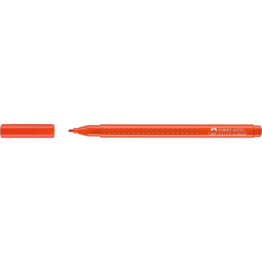 Faber-Castell - Grip felt tip pen, plastic wallet of 10