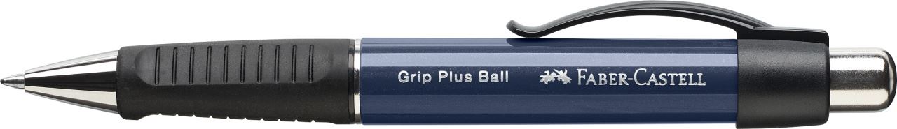 Faber-Castell - Grip Plus Ball ballpoint pen, M, blue metallic 