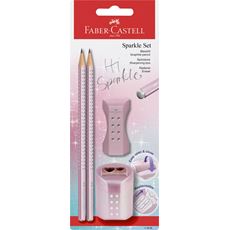 Faber-Castell - Pencil set Sparkle blister card and accessscoires rose