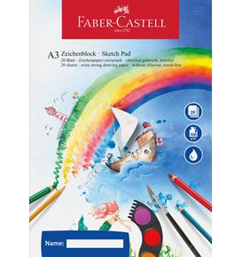 Faber-Castell - Drawing pad, A3, 20 sheets, 100g/m2