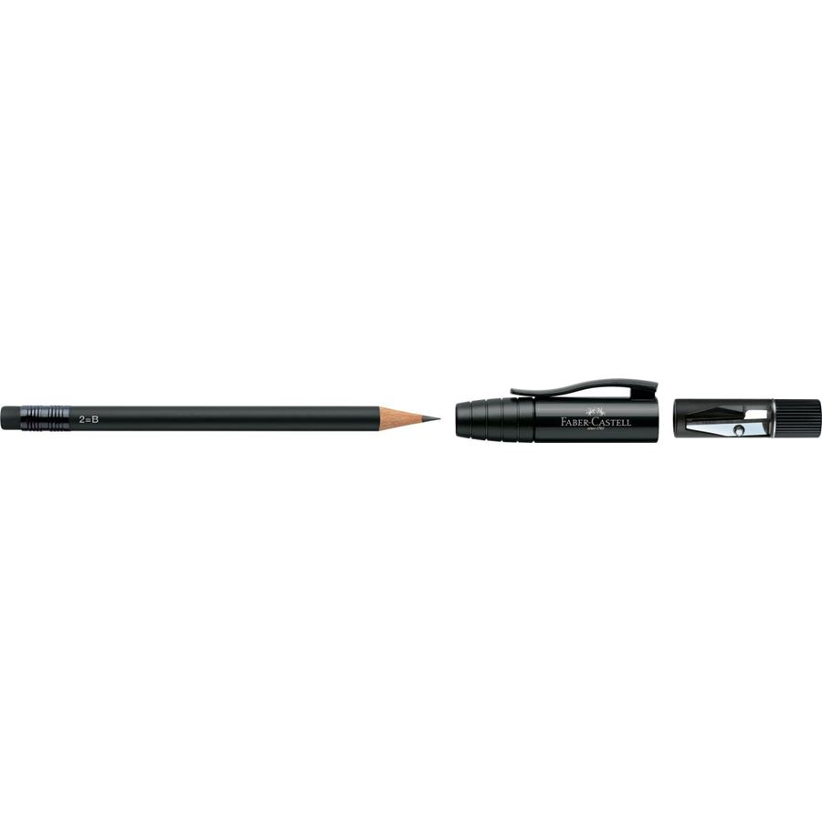 Faber-Castell - Perfect Pencil II with built-in sharpener, black
