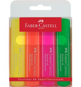 Faber-Castell - Textliner 46 Superflourescent, wallet of 4, assorted