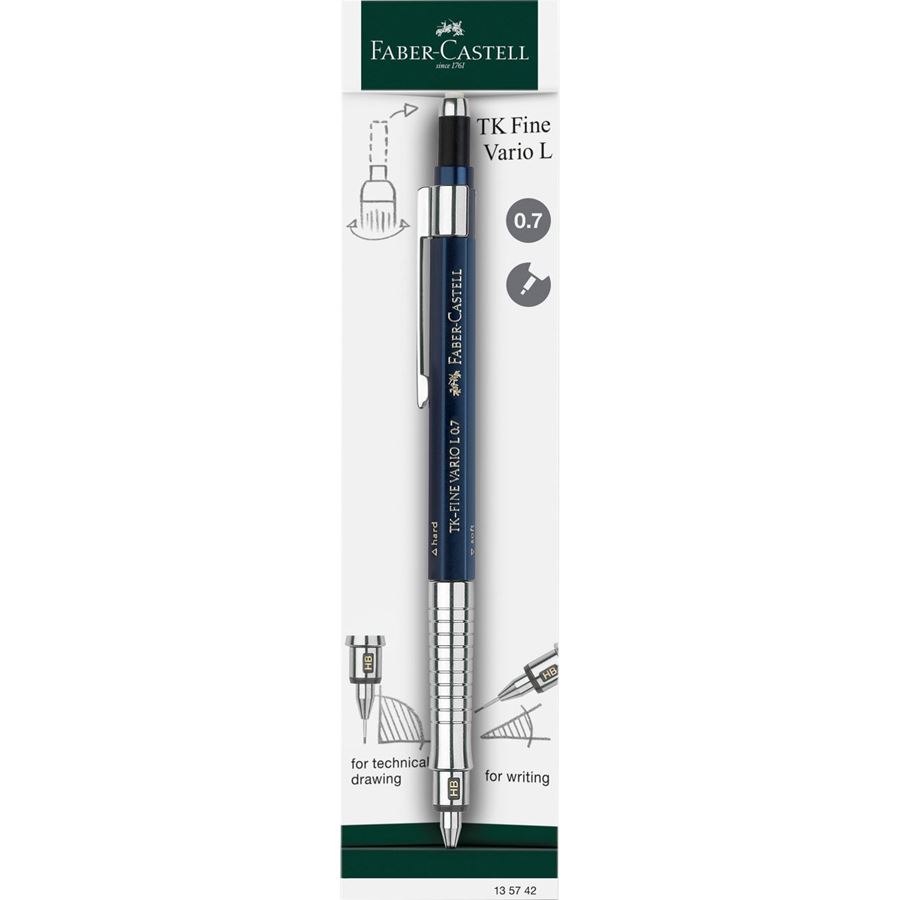 Faber-Castell - Mechanical pencil TK-Fine Vario L 0.7 mm, Indigo